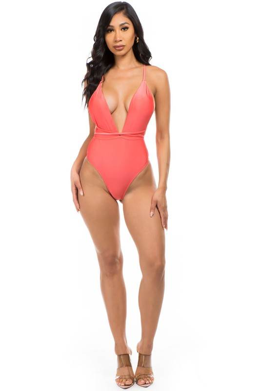 Women One Piece Bathing Suit: Adjustable