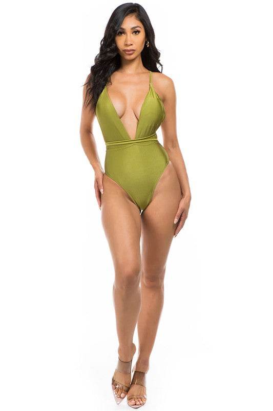 Women One Piece Bathing Suit: Adjustable