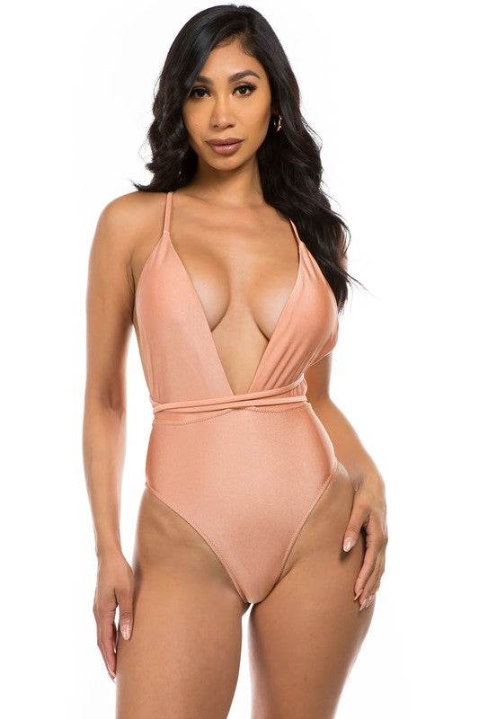 Women One Piece Bathing Suit: Adjustable