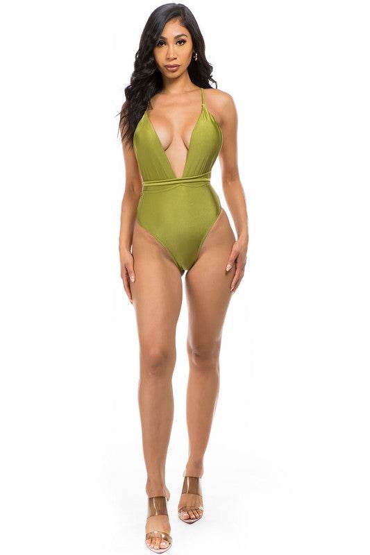 Women One Piece Bathing Suit: Adjustable