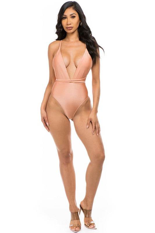 Women One Piece Bathing Suit: Adjustable