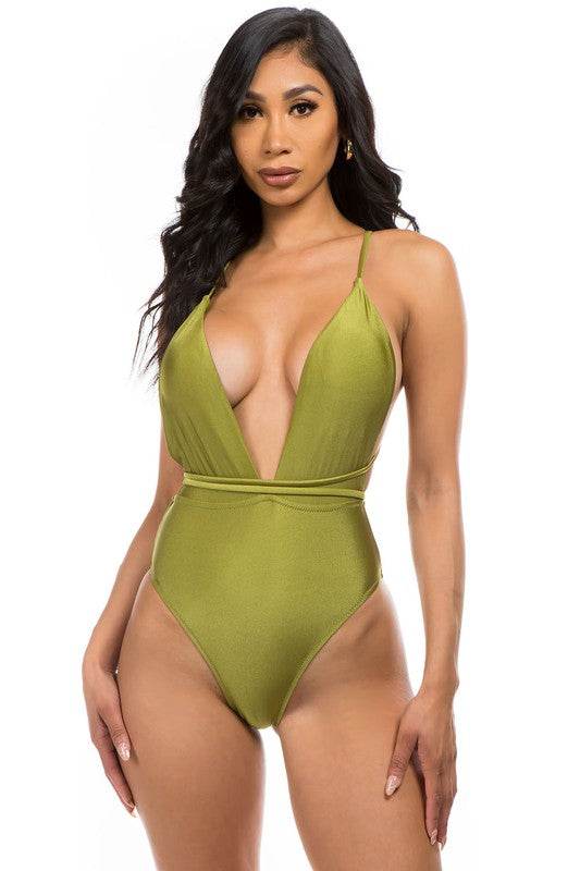 Women One Piece Bathing Suit: Adjustable