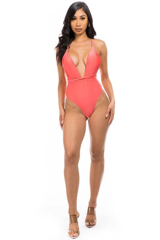Women One Piece Bathing Suit: Adjustable