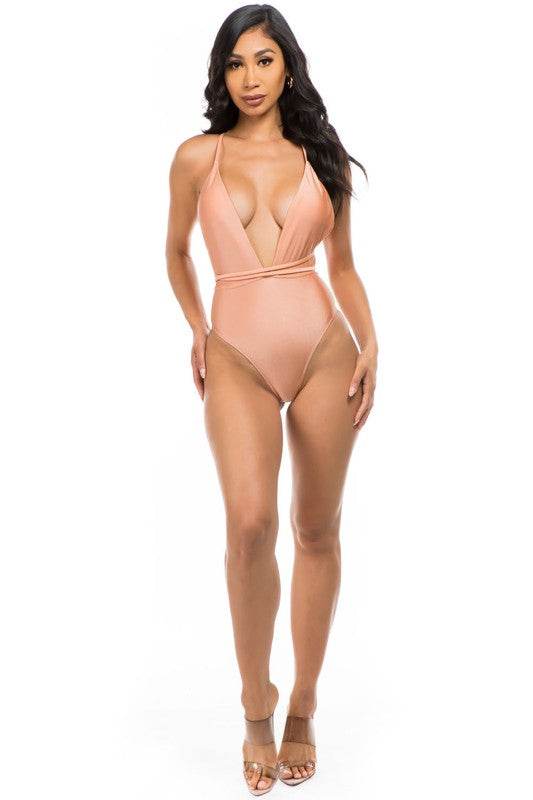 Women One Piece Bathing Suit: Adjustable