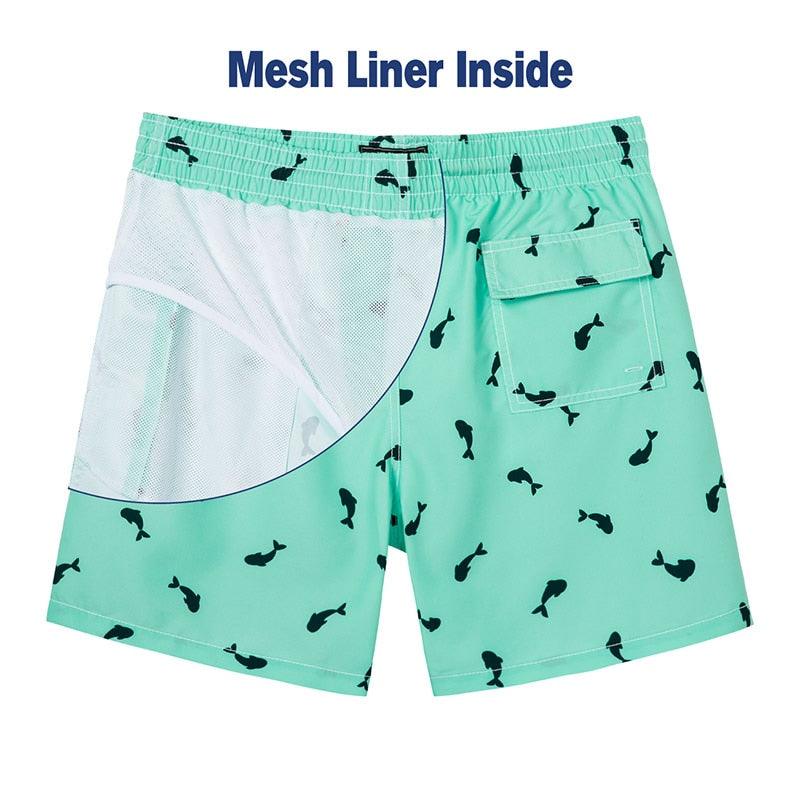 QUICK DRY Mens Beach Shorts Mesh Lining