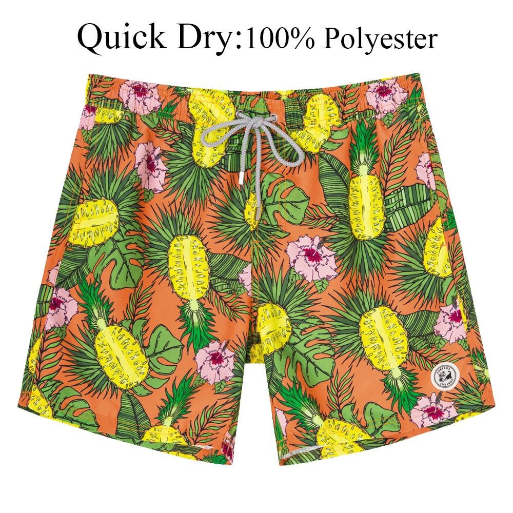 QUICK DRY Mens Beach Shorts Mesh Lining